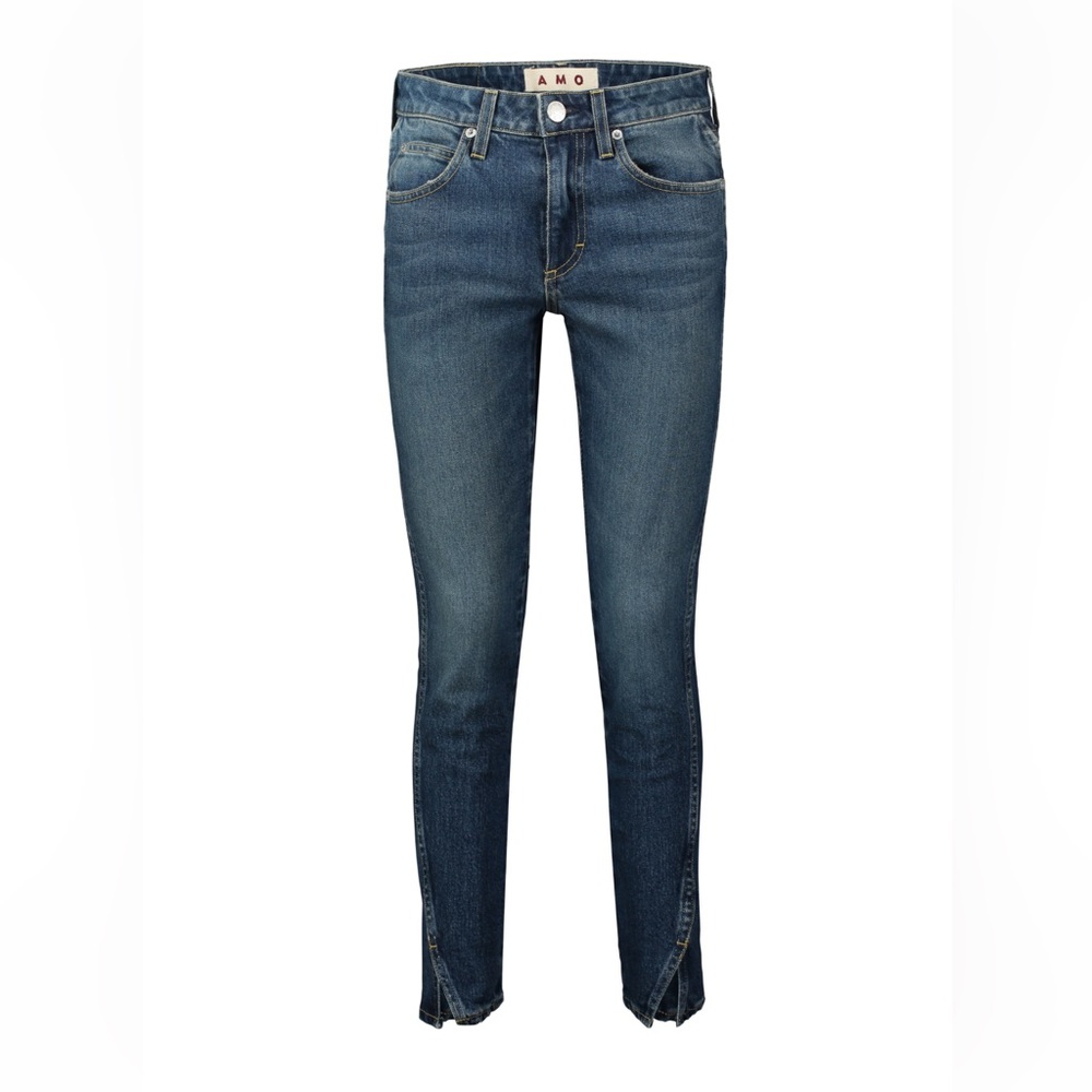 AMO High Rise Twist Sweetheart Cotton Blend Denim Jeans Size 27